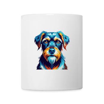 Mittelschnauze Hunderasse Bunt Cartoon Kawaii - Tasse - Weiß - Vorne