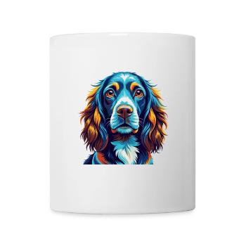 Field Spaniel Hunderasse Bunt Karikatur Kawaii - Tasse - Weiß - Vorne