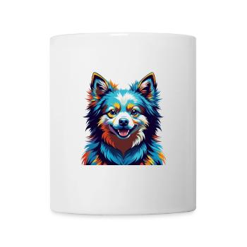 Spitz japonais chien race dessin animé coloré Kawaii - Mug blanc - blanc - Devant