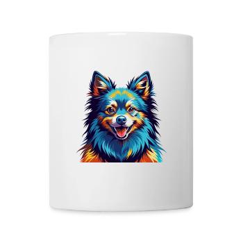 German Spitz Dog Breed Colorful Cartoon Kawaii - Mug - white - Front