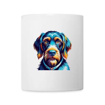 German Wirehaired Pointer Dog Breed Cartoon Kawaii - Mug - white - Front