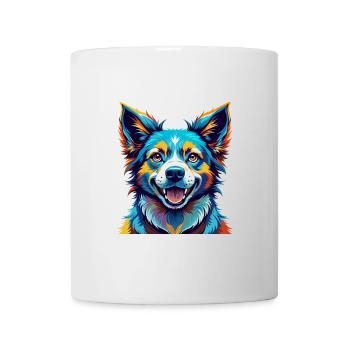 Kintamani Race Chien Dessin animé Coloré Kawaii - Mug blanc - blanc - Devant