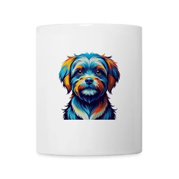 Race de chien maltais Dessin animé coloré Kawaii - Mug blanc - blanc - Devant