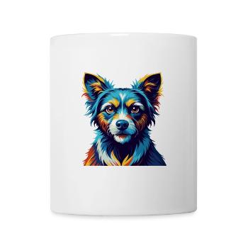 Hortaya Borzaya Hunderasse bunter Cartoon Kawaii - Tasse - Weiß - Vorne