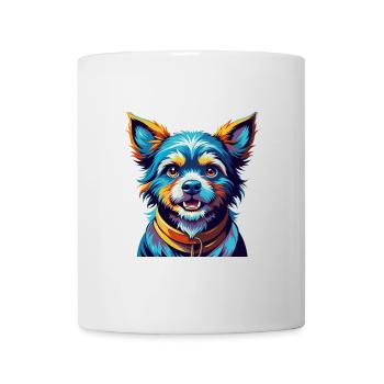 Kai Ken Chien Race Coloré Dessin animé Kawaii - Mug blanc - blanc - Devant