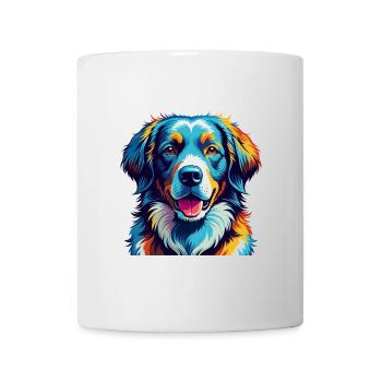 Kuvasz Race Chien Coloré Dessin Animé Kawaii - Mug blanc - blanc - Devant