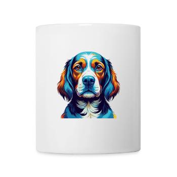 Grand Anglo Français Race de Chien Dessin Animé Kawaii - Mug blanc - blanc - Devant