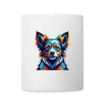 Kanni Chien Race Coloré Aquarelle Dessin Animé Kawaii - Mug blanc - blanc - Devant