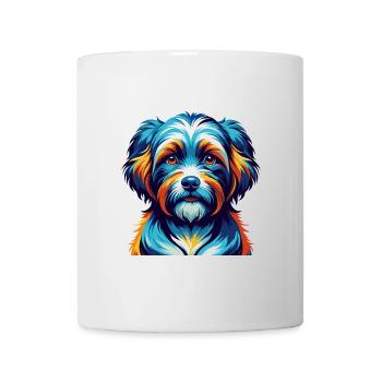Race de chien havanais, dessin animé coloré, Kawaii - Mug blanc - blanc - Devant