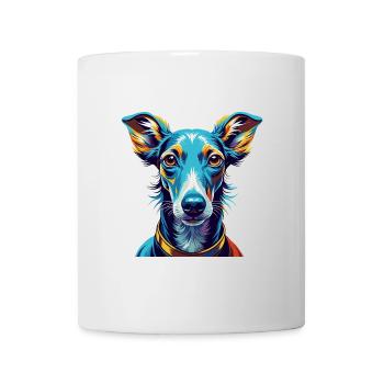 Lévrier italien race de chien dessin animé Kawaii - Mug blanc - blanc - Devant