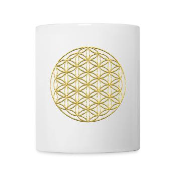 Flower of Life Gold | Flower of Life Gold - Mug - white - Front