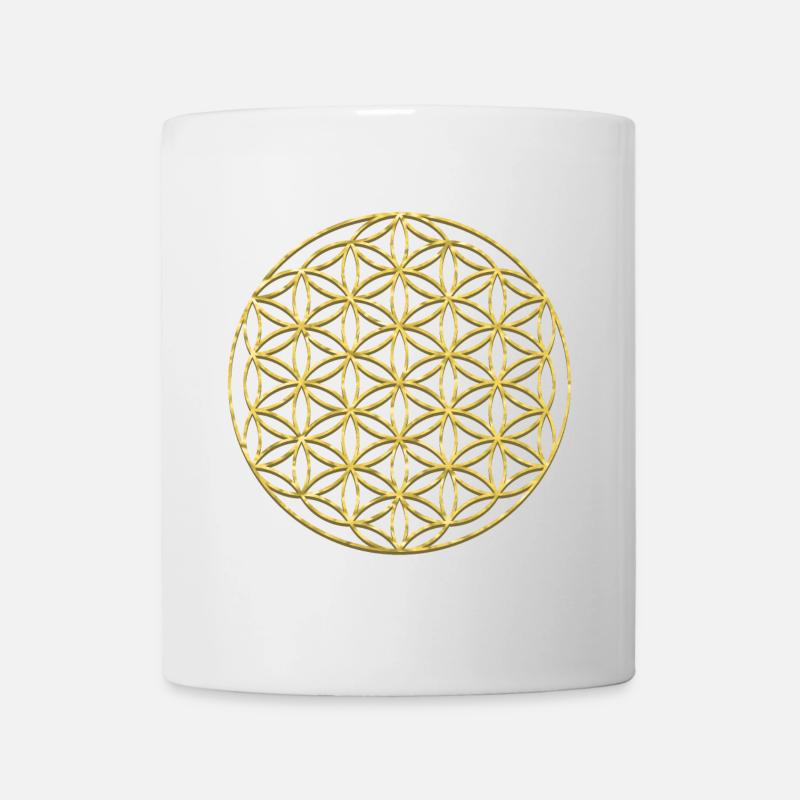 Fiore della Vita Oro | Fiore della Vita Oro - Tazza - bianco
