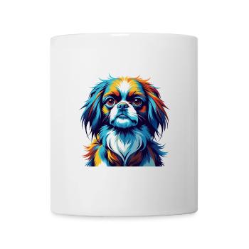 Chien Japonais Menton Race Coloré Dessin Animé Kawaii - Mug blanc - blanc - Devant