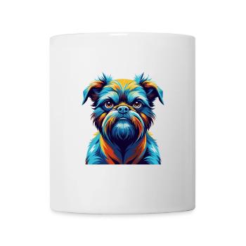 Griffon Bruxellois Chien Race Dessin Animé Kawaii - Mug blanc - blanc - Devant