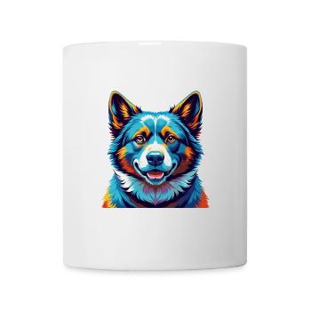 Karelian Bear Dog Breed Colorful Cartoon Kawaii - Mug - white - Front