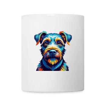 Lakeland Terrier Chien Race Coloré Dessin animé Kawaii - Mug blanc - blanc - Devant