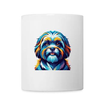 Lhasa Apso Hunderasse Bunte Karikatur Kawaii - Tasse - Weiß - Vorne