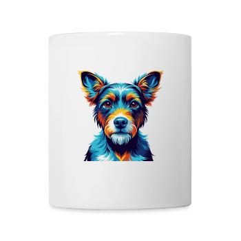 Miniatur Foxterrier Hund Rasse Karikatur Kawaii - Tasse - Weiß - Vorne