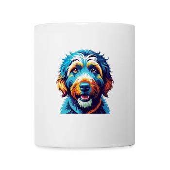 Labradoodle Dog Breed Colorful Cartoon Kawaii - Mug - white - Front