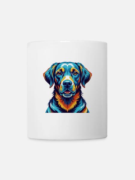 Labrador Dog Breed Colorful Cartoon Kawaii - Mug - white