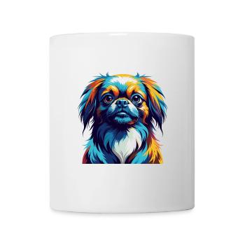Pekingese Dog Breed Colorful Cartoon Kawaii - Mug - white - Front