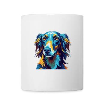Vieux lévrier croate race de chien dessin animé Kawaii - Mug blanc - blanc - Devant