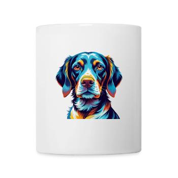 Vieux chien d’arrêt danois race dessin animé Kawaii - Mug blanc - blanc - Devant