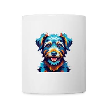 Pumi Hunderasse Buntes Aquarell Karikatur Kawaii - Tasse - Weiß - Vorne