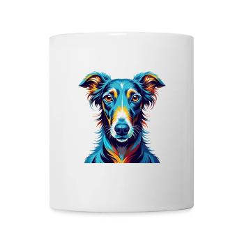 Lévrier polonais Chien race Coloré Dessin animé Kawaii - Mug blanc - blanc - Devant