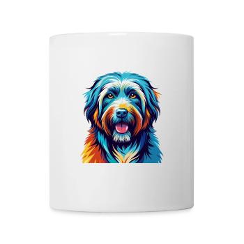 Chien de berger des Pyrénées race Dessin animé coloré Kawaii - Mug blanc - blanc - Devant