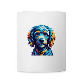 Caniche Chien Race Coloré Dessin Animé Kawaii - Mug blanc - blanc - Devant