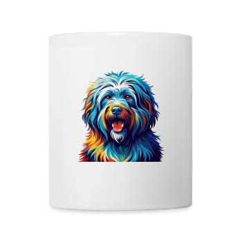 Puli Chien Race Coloré Aquarelle Dessin Animé Kawaii - Mug blanc - blanc - Devant