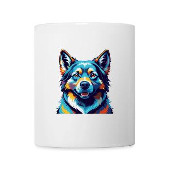 Norwegischer Elchhund Hunderasse Karikatur Kawaii - Tasse - Weiß - Vorne