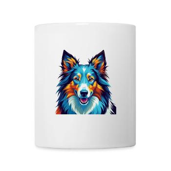 Rough Collie Chien Race Coloré Dessin animé Kawaii - Mug blanc - blanc - Devant