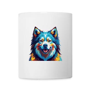 Samoyed Dog Breed Colorful Cartoon Kawaii - Mug - white - Front