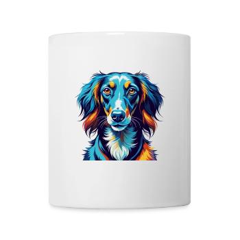 Saluki Dog Breed Colorful Cartoon Kawaii - Mug - white - Front