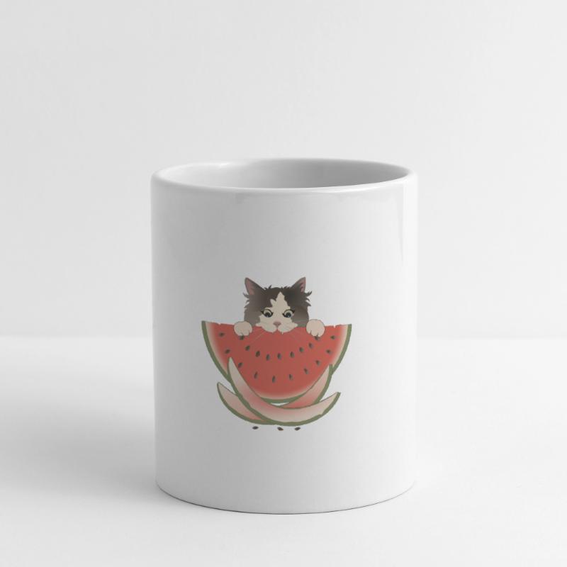 Délice de pastèque Chat Mug blanc