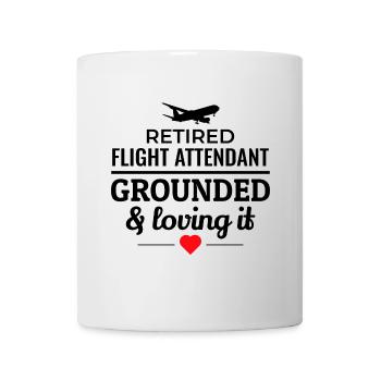 Flugbegleiter im Ruhestand Flugbegleiter Flugbegleiter - Tasse - Weiß - Vorne