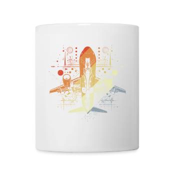 Airplane Drawing Retro Look - Mug - white - Front
