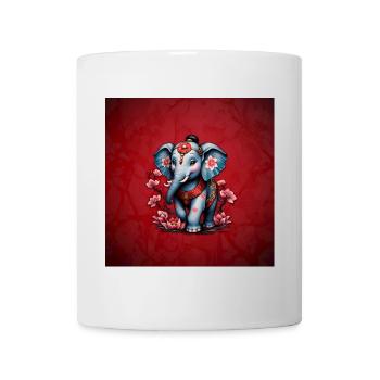 Majestic elephant in traditional Japanese style. - Mug - white - Front