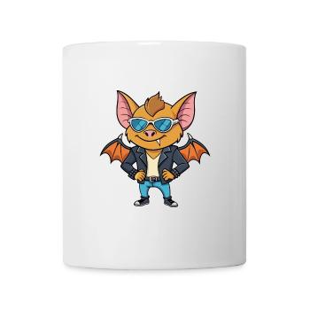 Lunettes de soleil Bat Funny Cartoon Kawaii Jacket - Mug blanc - blanc - Devant