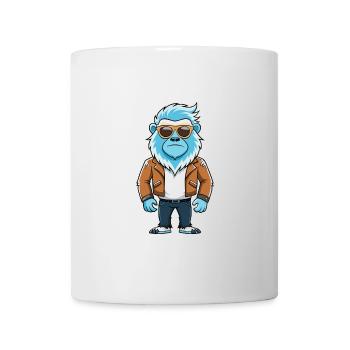 Yeti Lustige Cartoon Kawaii Jacke Sonnenbrille - Tasse - Weiß - Vorne