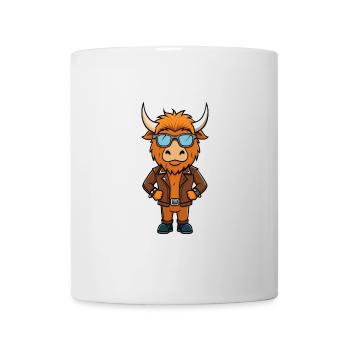 Yak Funny Cartoon Kawaii Veste Lunettes de soleil - Mug blanc - blanc - Devant