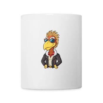 Vulture Lustige Cartoon Kawaii Jacke Sonnenbrille - Tasse - Weiß - Vorne