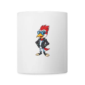Woodpecker Lustige Cartoon Kawaii Jacke Sonnenbrille - Tasse - Weiß - Vorne