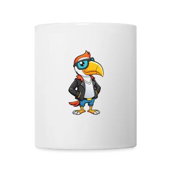 Toucan Funny Cartoon Kawaii Jacket Sunglasses - Mug - white - Front
