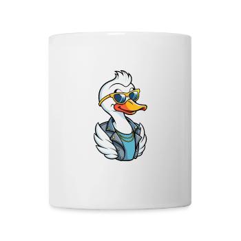 Swan Funny Cartoon Kawaii Jacke Sonnenbrille - Tasse - Weiß - Vorne