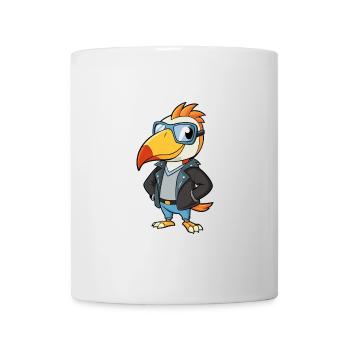 Toucan Funny Cartoon Kawaii Jacket Sunglasses - Mug - white - Front