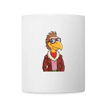 Vulture Lustige Cartoon Kawaii Jacke Sonnenbrille - Tasse - Weiß - Vorne