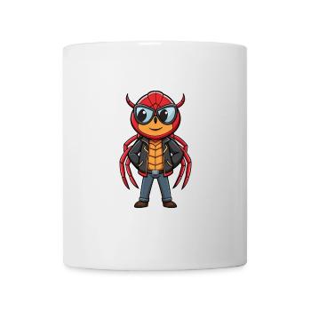 Spider Funny Cartoon Kawaii Veste Lunettes de soleil - Mug blanc - blanc - Devant